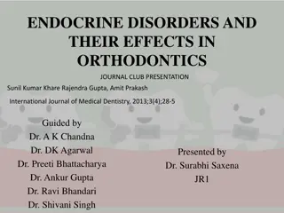 Endocrine Disorders and Orthodontic Considerations