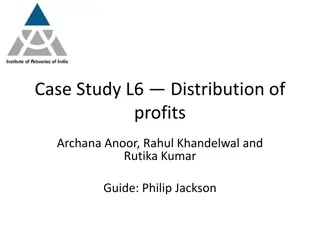 Distribution of Profits and Regulatory Framework