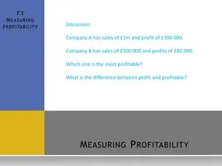 MEASURING PROFITABILITY