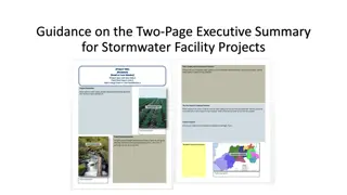 Guidance on the Two-Page Executive Summary  for Stormwater Facility Projects