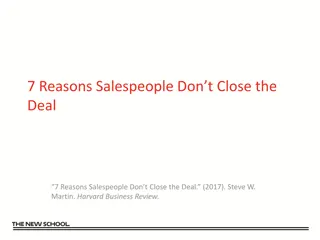 7 Reasons Salespeople Don’t Close the Deal