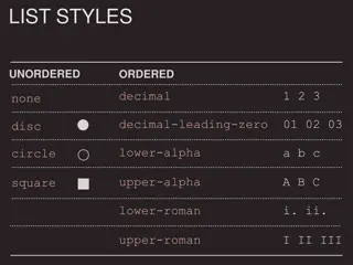 LIST STYLES