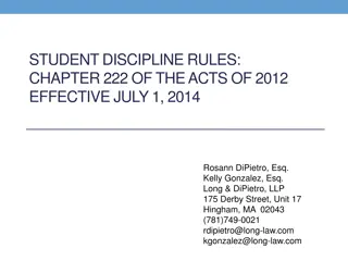 Student Discipline Rules: Chapter 222 Summary