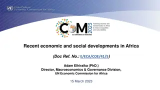 Recent economic and social developments in Africa