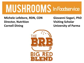 Cornell Dining: Menus of Change Program & Operational Blended Burger Study