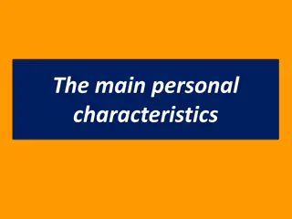 The main personal Characteristics