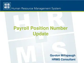 Payroll Position Number Update