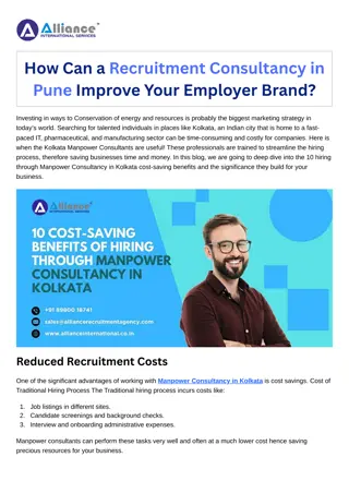 How Can a Recruitment Consultancy in Pune Improve Your Employer Brand