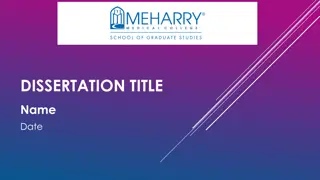 Research Summary and Future Plans
