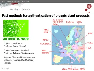 Fast methods for authentication of organic plant products
