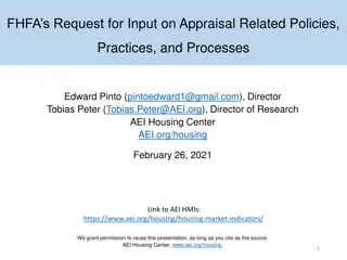 FHFAs Request for Input on Appraisal Related Policies