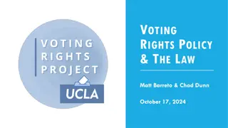 Voting Rights Policy & Law Overview