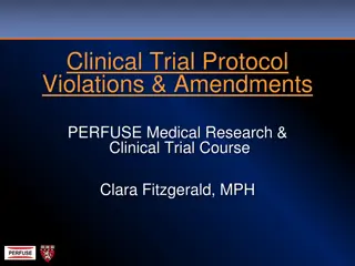 Clinical Trial Protocol Violations & Amendments: Importance and Actions