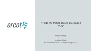 NPRR for PUCT Rules 25.53 and 25.55 Guide