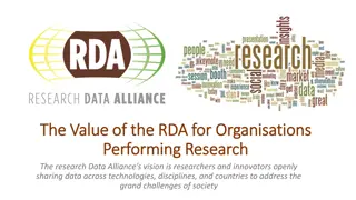 Unlocking Benefits of Research Data Alliance