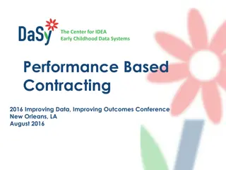 Performance-Based Contracting in Early Childhood Services
