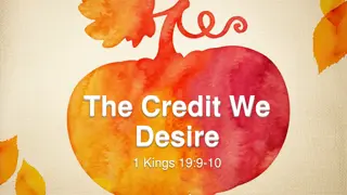The Credit We Desire