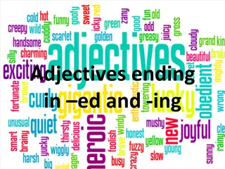 Descriptive Adjectives: -ed vs. -ing Endings