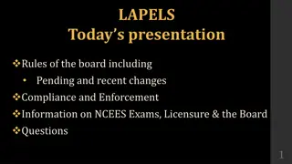 LAPELS Today's Presentation Rules of the Board