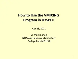 How to Use the VMIXING Program in HYSPLIT