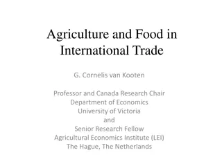 Agriculture and Food in  International Trade