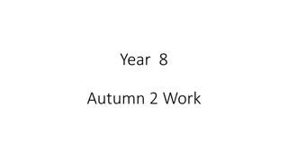 Year  8 Autumn 2 Work