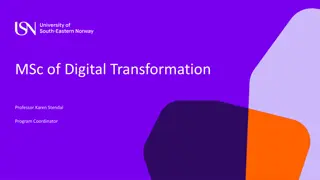 MSc of Digital Transformation