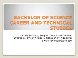 Bachelor of Science in Career and Technical Studies at CSUSB