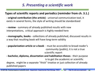 Types of Scientific Reports and Periodics: A Comprehensive Overview