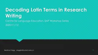 Decoding Latin Terms in Research  Writing