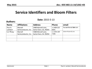 Service Identifiers and Bloom Filters