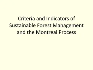 Criteria and Indicators of Sustainable Forest Management