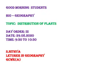 TOPIC:  DISTRIBUTION OF PLANTS  TOPIC:  DISTRIBUTION OF PLANTS