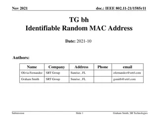 TG bh Identifiable Random MAC Address