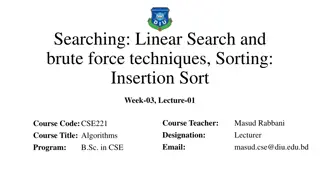 Linear Search and Brute Force Techniques