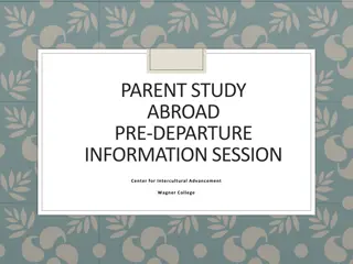 Parent Study Abroad Pre-Departure Information at Wagner College