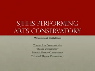 SJHHS Performing Arts Conservatory Welcome and Guidelines