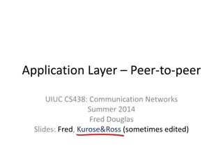 Application Layer Peer-to-Peer Networks Overview