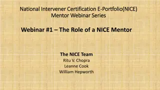 National Intervener Certification - Portfolio Mentor Webinar Series