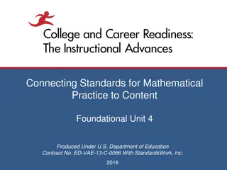 Connecting Mathematical Practice to Content Foundational Unit 4