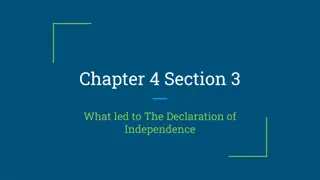 Events Leading to the Declaration of Independence