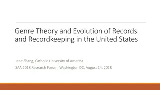 Genre Theory and Evolution of Records and Recordkeeping