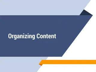 Organizing Content
