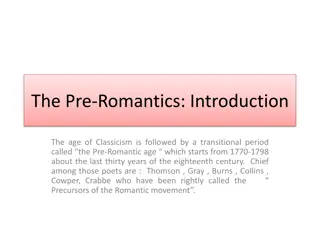 The Pre-Romantics: Introduction