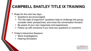CAMPBELL SHATLEY TITLE IX TRAINING