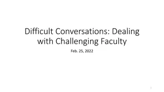 Managing Challenging Faculty Conversations