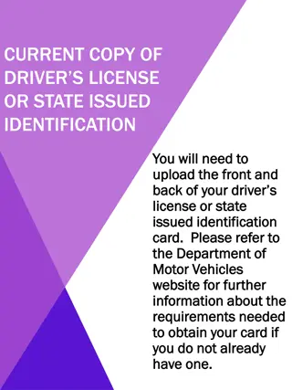 Driver's License or State ID for Verification