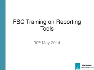Training on Reporting Tools in South Sudan