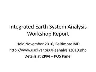 Integrated Earth System Analysis Workshop Report 2010