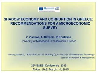 Shadow Economy and Corruption in Greece: Recommendations for Microeconomic Survey